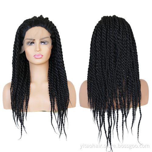 Crochet Twist Braids Soft Synthetic Jumbo Braid Women Hair Wig  Purple Black Long Wigs for Black Women